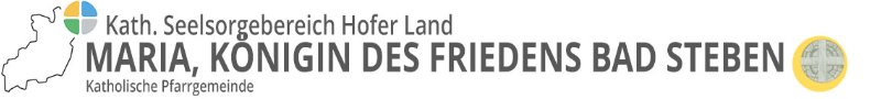 Logo und Schriftzug im Kopf der Homepage der Pfarrei Bad Steben mit Verlinkung